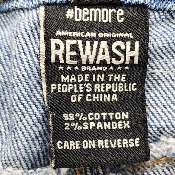 Rewash Jean Shorts Womens 11/30 Blue Super High Rise Mom Cuffed Distressed - Picture 6 of 13